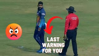 Umpire Gets Angry on Hasranga Virat Kohli Gets Shocked by seeing his bowling action indvssl [upl. by Anyrtak497]