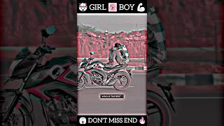 GIRLS 🆚 BOYS 🔥💪🏼 bikergirl boyvsgirls bikestunt motovlog shorts [upl. by Eidac]