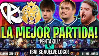 IBAI CASTEA LA MEJOR PARTIDA DE MAD KOI 😱PENTAKILL🔥  KC vs MDK LEC INVIERNO 2024 ESPAÑOL LVP [upl. by Ramsa668]