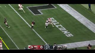 Justin Simmons SIXTH CAREER INTERCEPTION on Patrick Mahomes  Atlanta Falcons vs Kansas City Chiefs [upl. by Ennayhc]