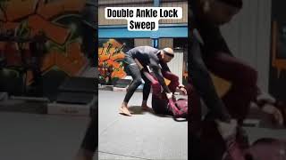 Double ankle lock sweep during sparring💥 bjj jiujitsu grappling sparring martialarts nogi [upl. by Rye]