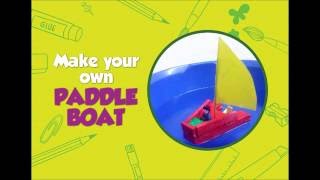 How To Make A Rubber BandPowered Paddle Boat  DIY art amp craft videos for kids from SMART [upl. by Nosilla]