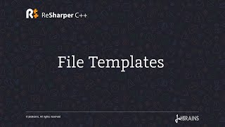 File Templates in ReSharper C [upl. by Gnoht]