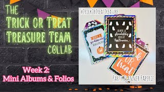 TrickOrTreatTreasure Collab Halloween Inspiration  Wk 2 Mini Albums amp Folios [upl. by Etnoved771]