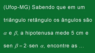 📐 Encontre a Medida dos Catetos Aplicando o Razão Trigonométrica e Pitágoras [upl. by Namaan215]