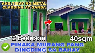 2 Bedroom 20x22FT METAL CLADDING ANG PINAKA MURANG PANG DINGDING SA BAHAY  HALF CEMENT 40SQM [upl. by Kus]