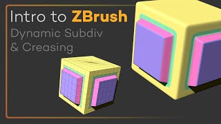 Intro to ZBrush 035  Dynamic Subdivisions and Creasing Easy nondestructive smooth results [upl. by Alilad885]