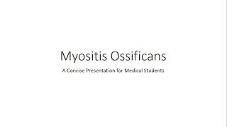 Myositis Ossificans  Orthopedics for Medical Students [upl. by Ress855]