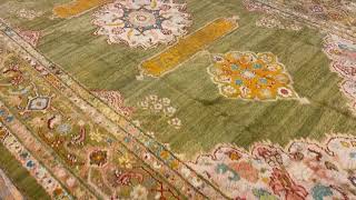 19th Century Turkish Angora Oushak Carpet 24786 [upl. by Haidej]