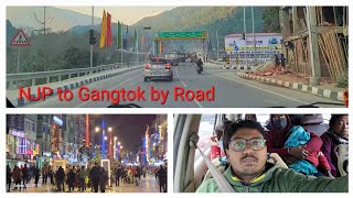 NJP to Gangtok Sikkim Journey  Vlog 1 👈 Car Price and MG Marg View  Gangtok in January 2023 [upl. by Bonnice]