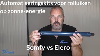 Rolluik van zonneenergie voorzien Somfy vs Elero solar kits [upl. by Ttsepmet644]