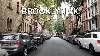 New York City 4K  Brooklyn Brownstones  Driving Downtown  USA [upl. by Reeve652]