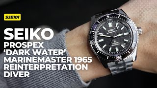 Seiko Prospex Black ‘Dark Water’ Marinemaster 1965 Reinterpretation Diver SJE101 [upl. by Emerick]