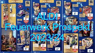 Aldi Feuerwerk Prospekt 202324 [upl. by Ahsilef]