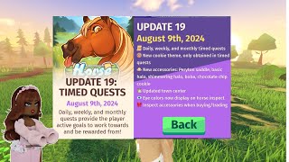 The new Time Quests amp Town Revamp Update Horse Life Roblox [upl. by Ylrebmic48]