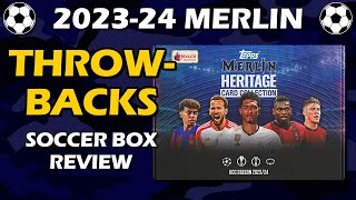 202324 Topps Merlin Heritage UCC Soccer Box Review [upl. by Flavia]