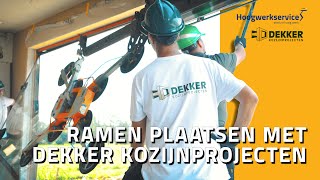 Glas plaatsen bij nieuwbouw met Glaszuiger van 800KG [upl. by Hamnet]