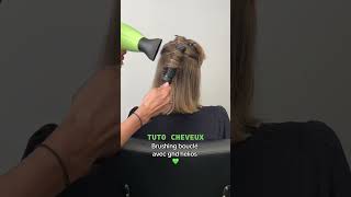 Tutoriel cheveux  comment réaliser un brushing bouclé avec le sèchecheveux ghd helios  💚 hair [upl. by Yahsal]