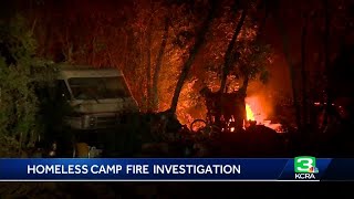 Investigation underway after fire destroys Marysville encampment [upl. by Tildie911]