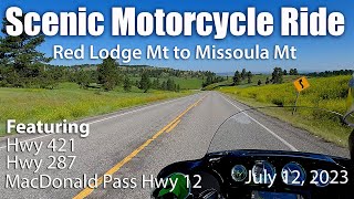 Red Lodge MT  Missoula MT Scenic Motorcycle Ride  6 part series to the Northern Cascades amp Back [upl. by Stu]