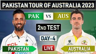 PAKISTAN vs AUSTRALIA 2nd Test MATCH DAY 4 SESSION 3 LIVE COMMENTARY  PAK vs AUS LIVE [upl. by Lielos]