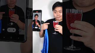 Red Drink Blue Color Change Magic Tutorial shorts [upl. by Narton728]