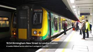 1854 London Midland Class 350 from Birmingham New Street to London Euston [upl. by Eiralam611]