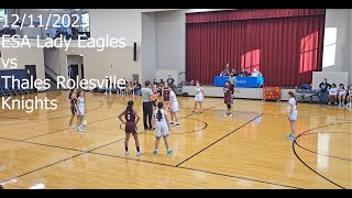 10th Basketball Game 2023  24 Season Envision Science Academy Lady Eagles vs vs Thales Rolesville [upl. by Daub281]