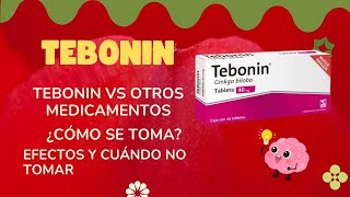 Tebonin Para qué sirve Cómo tomar Tebonin vs otros medicamentos Efectos y más [upl. by Baniez]