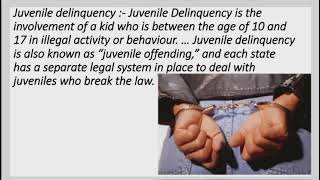 Juvenile delinquency  sociology [upl. by Elleynod625]