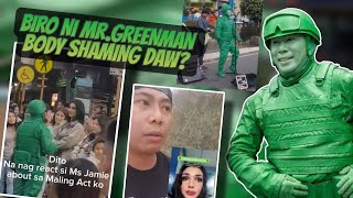 GREENMAN MAY BODY SHAMING ISSUE RAW NA NAGANAP SA KANYANG PERFORMANCE SA BAGUIO [upl. by Sophronia]