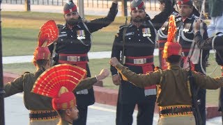 INDIAN BSF Vs PAKISTAN Rangers Parade Ceremony at Wagah Attari Border Video in 4k ultra Hd [upl. by Hannah]