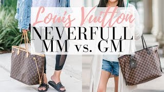 LOUIS VUITTON NEVERFULL MM vs GM  5 Minute Friday  LuxMommy [upl. by Bainbrudge]