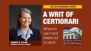 Writ of certiorari What is it and when should you use it [upl. by Eimat]