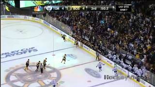 Patrice Bergeron ties the game with 50s left in game 7  May 13 2013 [upl. by Eidod930]