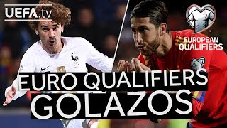 GRIEZMANN RAMOS 10 Great EURO Qualifiers GOALS from Matchday One amp Two [upl. by Ulah251]