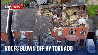 Storm Gerrit Roofs blown off as tornado hits Greater Manchester [upl. by Eelymmij150]