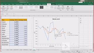 Proyecciones de ventas con Excel Promedio Móvil Pronóstico lineal Tendencial [upl. by Hach]