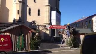 Der Freyunger Christkindlmarkt wird aufgebaut I pnpde [upl. by Aicilana]