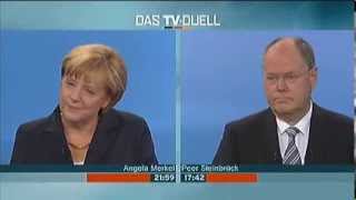 Rauer Peer und coole Angela das TV Duell 2013 [upl. by Idna281]