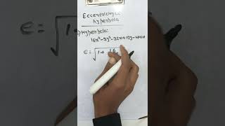 Conic Section find Hyperbola Eccentricity jee mains and nda [upl. by Selia]