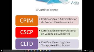 Certificaciones APICS [upl. by Priscilla]