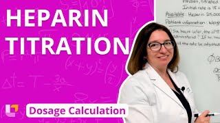 Heparin Titration Dosage Calculation for Nursing Student  LevelUpRN [upl. by Ecirtael]