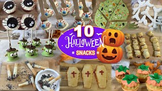 10 GRUSELIGE 👻 🎃 HALLOWEEN Snacks für die perfekte Halloween Party [upl. by Ihc]