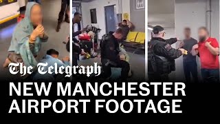 Manchester airport New footage gives fresh insight into police clashes [upl. by Newcomer]