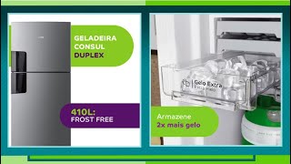 GELADEIRAS CONSUL FROST FFREE DUPLEX  ESPAÃ‡O FLEX  410 LITROS COR INOX  CRM50FK [upl. by Sophey770]