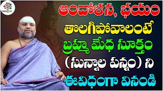 బ్రహ్మ మేధ సూక్తం సున్నాల పన్నం  Veda Sukthi 5  KP Rajasekhara Sarma  Devotional Tree [upl. by Kenton]