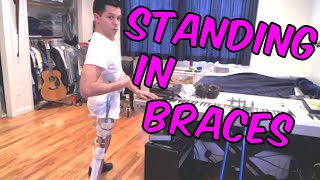 How Does A Paraplegic Wheelchair User Get In Leg Braces amp Crutches [upl. by Elbag]