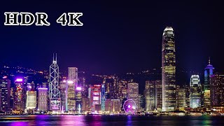 【HDR 4K】Night Walk from Hong Kong Victoria Habour  Dec 2020 [upl. by Ynnep179]