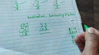 how to learn subtraction with borrowing methodsimple maths tricksmaths learning with mamatha [upl. by Ecnesse168]